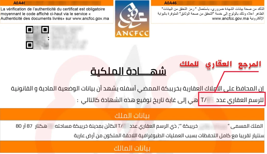 استخراج رقم الرسم العقاري من شهادة الملكية